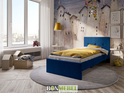 Кровать Николь Синяя (Бонмебель)