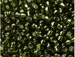 toho 37 Transparent Silver-Lined Olivine / Прозрачный оливин с серебряной линией внутри