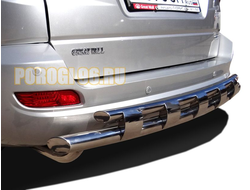 Защита заднего бампера двойная с перемычками d60/42 для Haval H5 2020-2024