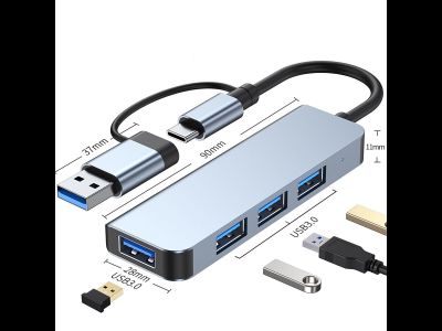 USB HUB разветвитель 4в1 для компьютера Mivo MH-4011