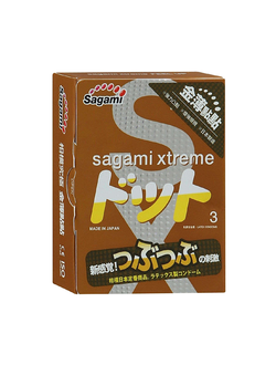 735/1 Презервативы Sagami, xtreme, feel up, латекс, 19 см, 5,2 см, 3 шт.