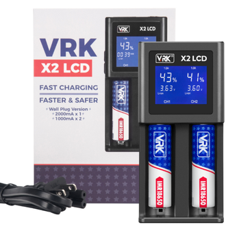 VRK X2 LCDCHARGER 2A (WALL PLUG VERSION)