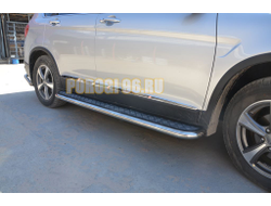 Пороги с накладным листом d53 для Haval H6 2017-...