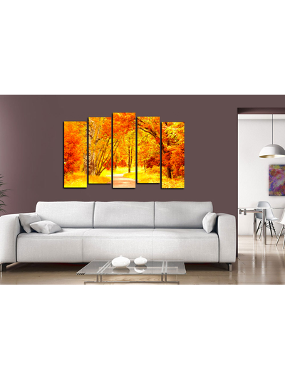 Модульная картина "Желтая осень"