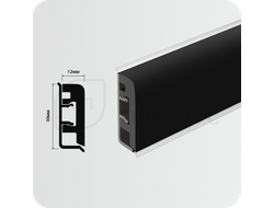 Плинтус для столешницы Thermoplast AP630 черный матовый