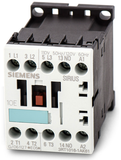 3RT1017-1KB41  ПУСКАТЕЛЬ, АС-3 5,5 КВТ/ 400 V, 1 НO, НОМ. НАПРЯЖЕНИЕ УПРАВЛЕНИЯ US = DC 24 V, 0.7.. 1.25*US, С ВАРИСТОРОМ