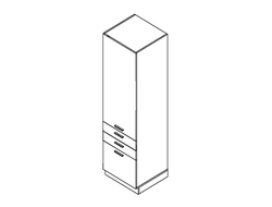 Кухонный пенал Равенна Лофт П60 1д 3ящ