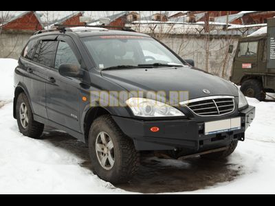 Передний силовой бампер серии Трофи на SsangYong Kyron 2007-2015 (02.080.01)