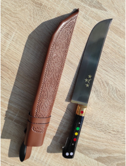 Пчак узбекский оргстекло с латунной вставкой