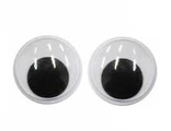 Глаза клеевые круглые с подвижными зрачками 12 мм, арт. Г76