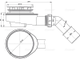 Сифон Alca Plast A491CR для душевого поддона заниженный, хромированный