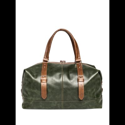 Кожаная дорожная сумка Campora Premium dark green (арт. 
4019-11)