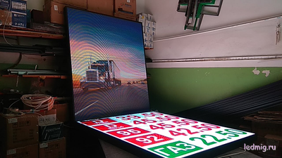 Светодиодный экран в стелу АЗС-5 1920х1600