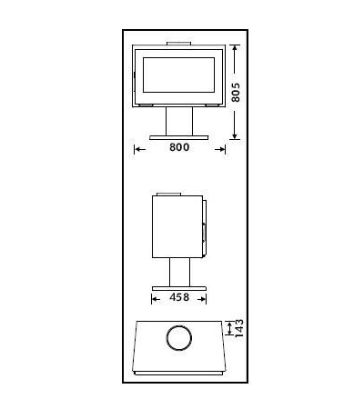 Дровяной камин PANADERO Maja стальной