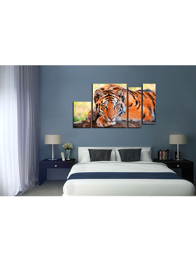 Модульная картина "Отдых тигра"