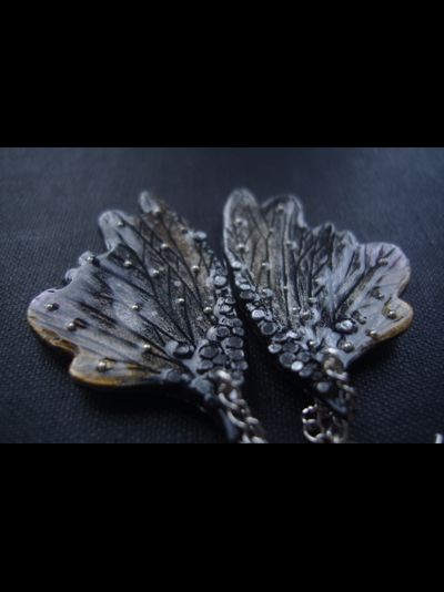 Фэнтези серьги "Крылышки Дымчатой Феи"