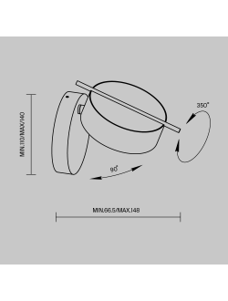 Настенный светильник (бра) Nuance, MOD180WL-L4B3K