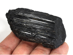 Турмалин чёрный (шерл), кристалл необработанный, Бразилия (69*35*29 мм, 140 г) №37616