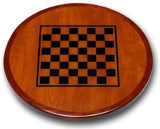 Digitally Printed Chessboard on Laminate with Stained Maple Wood Edge