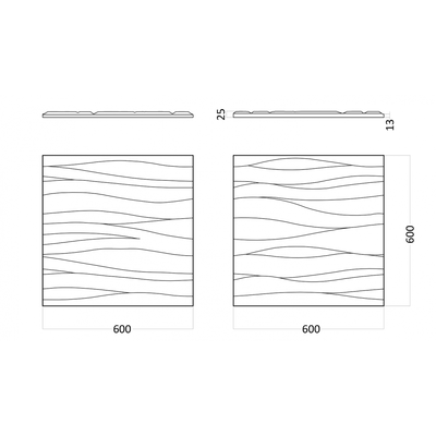 Гипсовая панель SILK 2 platinum артикул D-0002-2-pl