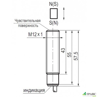 Магниточувствительный датчик MH A2A-31N-i7G-Z-OV