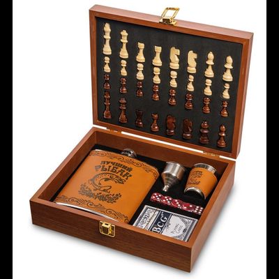 Подарочный набор с шахматами «Лучший рыбак»