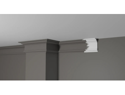 Потолочный плинтус DECOR-DIZAYN DD502, из дюрополимера, под покраску, ударопрочный, 2 метра