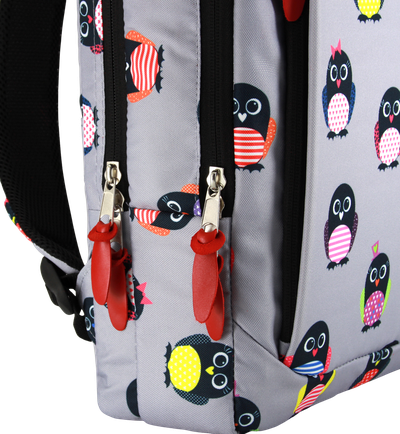 Рюкзак сумка для ноутбука 15.6 - 17.3 дюймов Optimum, пингвины