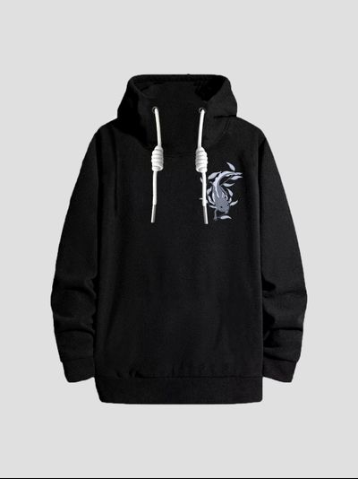 Худи с высоким горлом и вышивкой