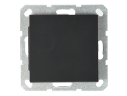 1L106B Выключатель одноклавишный проходной, черный матовый