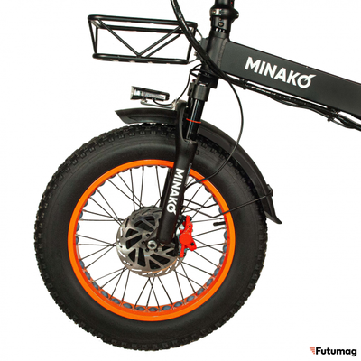 Электровелосипед Minako f10 Dual полноприводный Оранжевый