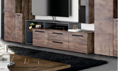 Глазго гостиная Тумба 2 дв. 2 ящ. Таксония ш*г*в 1810 ? 485 ? 530 мм