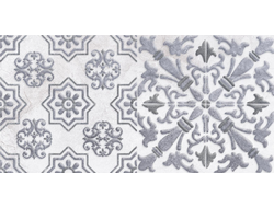 Настенная плитка декор1 Кампанилья 1641-0091 20x40 серый