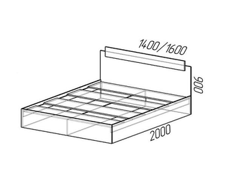 Кровать ЭКО  1,4 / 1,6м