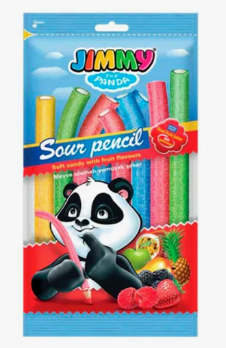 Кислые карандаши с фруктовым вкусом JIMMY, 75 гр