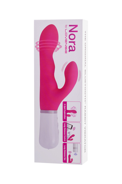 LE-02Вибратор LOVENSE Nora с клиторальным стимулятором, силикон, розовый, 24 см