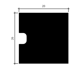 Молдинг 1.51.803 - 26*20*2000мм