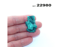 Малахит натуральный (необработанный) Заир арт.22980: 13,0г - 32*21*17мм