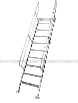 Лестница инвентарная приставная с поручнями, Лестница  приставная, Лестница инвентарная.