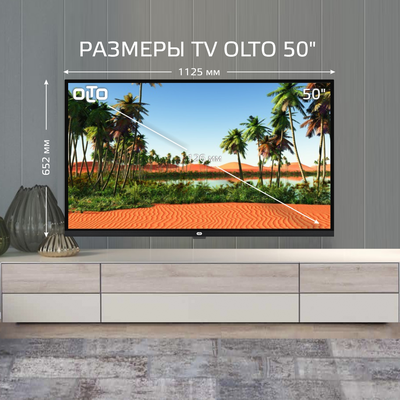 Телевизор OLTO 50ST20U 50"  4K  Smart TV  Черный