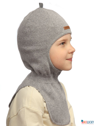 Шапка-шлем 23301-01 х/б подклад, серый р.50-52
