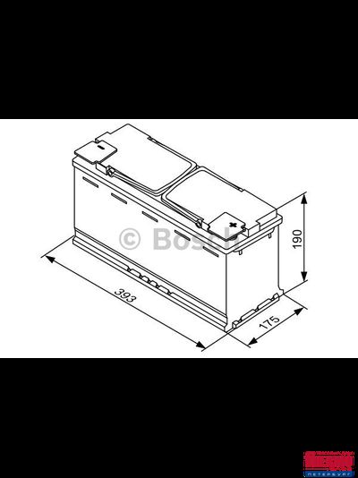 Термокейс ТК-Е6 Euro box, подходит для авто с АКБ А/h: 105,110, Габариты, мм: 393*175*190