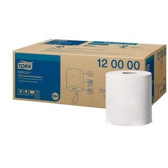 Полотенца бумажные в рулонах Tork Reflex М4 1-слойные 6 рулонов по 270 метров (артикул производителя 120000)