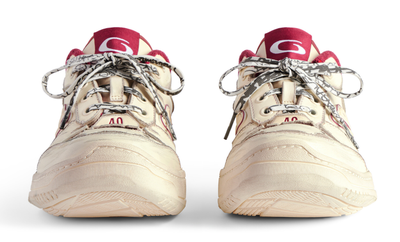 Кроссовки Balenciaga Hamptons Worn-Out White Red