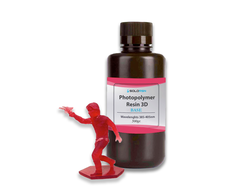 Фотополимерная смола для 3D принтера BASE Красный прозрачный LCD DLP 385-405nm SOLORSN 0,5л