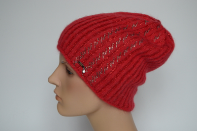 Красная шапка со стразами Vizio Италия 8000 CУ