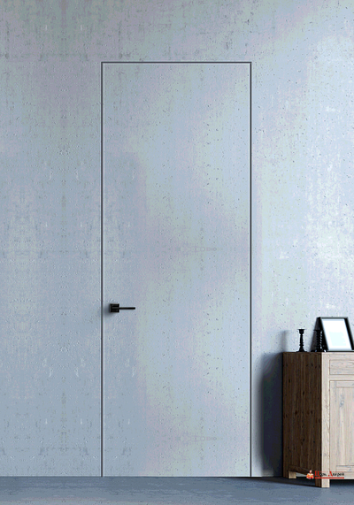 Дверь невидимка 40 мм скрытого монтажа CARDA INVISIBLE с кромкой хром