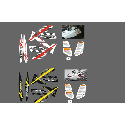 Наклейки на снегоход Stels Росомаха 2014 стандарт заводские #3245