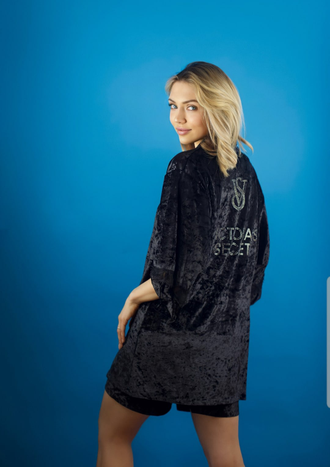 Домашняя одежда Виктория Сикрет 6в1 велюр черный