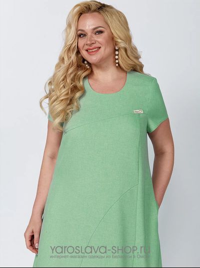 Женское летнее платье в светло-зеленом оттенке